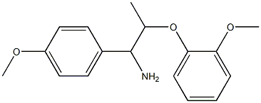 2-(2-methoxyphenoxy)-1-(4-methoxyphenyl)propan-1-amine Struktur