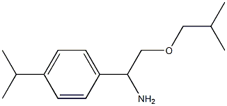 2-(2-methylpropoxy)-1-[4-(propan-2-yl)phenyl]ethan-1-amine 结构式