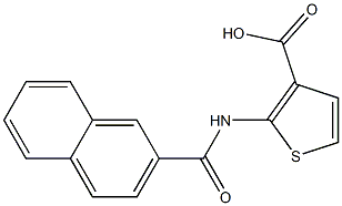 2-(2-naphthoylamino)thiophene-3-carboxylic acid Struktur