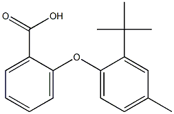 2-(2-tert-butyl-4-methylphenoxy)benzoic acid,,结构式