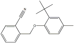 2-(2-tert-butyl-4-methylphenoxymethyl)benzonitrile 化学構造式