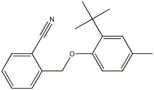 2-(2-tert-butyl-4-methylphenoxymethyl)benzonitrile Struktur