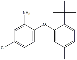2-(2-tert-butyl-5-methylphenoxy)-5-chloroaniline,,结构式