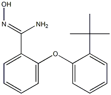 2-(2-tert-butylphenoxy)-N'-hydroxybenzene-1-carboximidamide 化学構造式