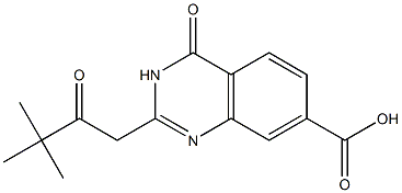 2-(3,3-dimethyl-2-oxobutyl)-4-oxo-3,4-dihydroquinazoline-7-carboxylic acid,,结构式