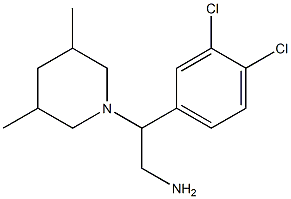 2-(3,4-dichlorophenyl)-2-(3,5-dimethylpiperidin-1-yl)ethan-1-amine Structure