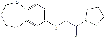 2-(3,4-dihydro-2H-1,5-benzodioxepin-7-ylamino)-1-(pyrrolidin-1-yl)ethan-1-one 结构式