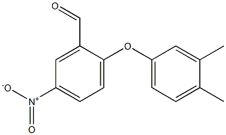 2-(3,4-dimethylphenoxy)-5-nitrobenzaldehyde 化学構造式