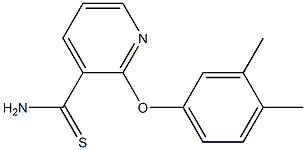 2-(3,4-dimethylphenoxy)pyridine-3-carbothioamide,,结构式