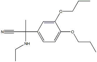 2-(3,4-dipropoxyphenyl)-2-(ethylamino)propanenitrile Structure