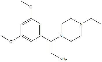 2-(3,5-dimethoxyphenyl)-2-(4-ethylpiperazin-1-yl)ethan-1-amine,,结构式