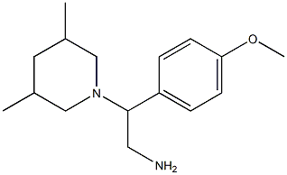2-(3,5-dimethylpiperidin-1-yl)-2-(4-methoxyphenyl)ethanamine,,结构式