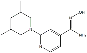 2-(3,5-dimethylpiperidin-1-yl)-N'-hydroxypyridine-4-carboximidamide,,结构式