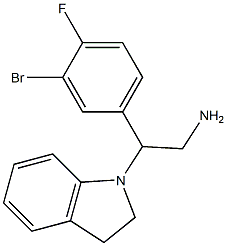 2-(3-bromo-4-fluorophenyl)-2-(2,3-dihydro-1H-indol-1-yl)ethanamine