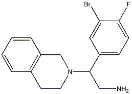 2-(3-bromo-4-fluorophenyl)-2-(3,4-dihydroisoquinolin-2(1H)-yl)ethanamine Struktur