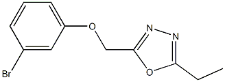 2-(3-bromophenoxymethyl)-5-ethyl-1,3,4-oxadiazole Struktur