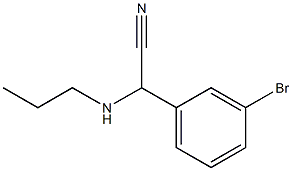 2-(3-bromophenyl)-2-(propylamino)acetonitrile Structure