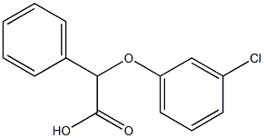 2-(3-chlorophenoxy)-2-phenylacetic acid 化学構造式
