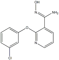 2-(3-chlorophenoxy)-N'-hydroxypyridine-3-carboximidamide,,结构式
