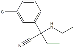 2-(3-chlorophenyl)-2-(ethylamino)butanenitrile Structure