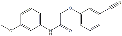 2-(3-cyanophenoxy)-N-(3-methoxyphenyl)acetamide 结构式