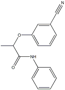 2-(3-cyanophenoxy)-N-phenylpropanamide 结构式