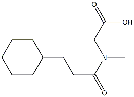 2-(3-cyclohexyl-N-methylpropanamido)acetic acid Structure