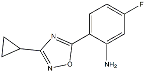 2-(3-cyclopropyl-1,2,4-oxadiazol-5-yl)-5-fluoroaniline,,结构式