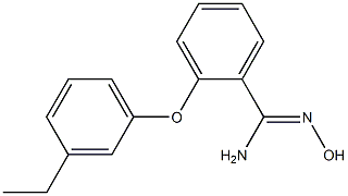 2-(3-ethylphenoxy)-N'-hydroxybenzene-1-carboximidamide Structure