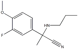 2-(3-fluoro-4-methoxyphenyl)-2-(propylamino)propanenitrile,,结构式