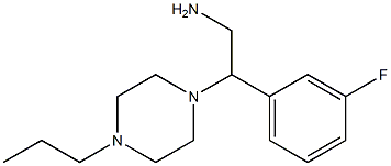 2-(3-fluorophenyl)-2-(4-propylpiperazin-1-yl)ethanamine,,结构式