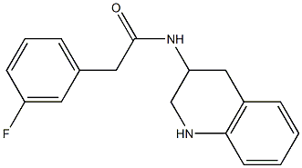 2-(3-fluorophenyl)-N-(1,2,3,4-tetrahydroquinolin-3-yl)acetamide 化学構造式