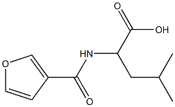 2-(3-furoylamino)-4-methylpentanoic acid,,结构式