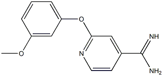 2-(3-methoxyphenoxy)pyridine-4-carboximidamide,,结构式