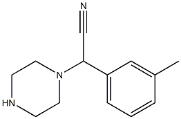 2-(3-methylphenyl)-2-(piperazin-1-yl)acetonitrile Structure
