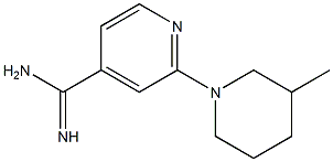 2-(3-methylpiperidin-1-yl)pyridine-4-carboximidamide 结构式