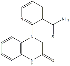 2-(3-oxo-1,2,3,4-tetrahydroquinoxalin-1-yl)pyridine-3-carbothioamide Structure