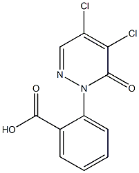 2-(4,5-dichloro-6-oxo-1,6-dihydropyridazin-1-yl)benzoic acid,,结构式