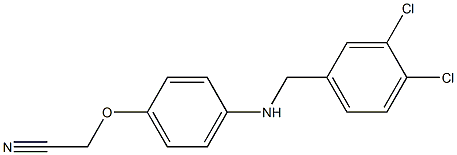 2-(4-{[(3,4-dichlorophenyl)methyl]amino}phenoxy)acetonitrile 化学構造式