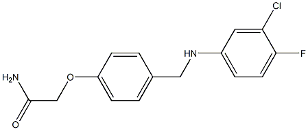 2-(4-{[(3-chloro-4-fluorophenyl)amino]methyl}phenoxy)acetamide,,结构式