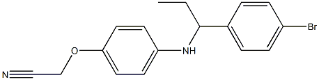 2-(4-{[1-(4-bromophenyl)propyl]amino}phenoxy)acetonitrile,,结构式