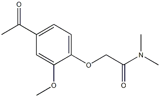 2-(4-acetyl-2-methoxyphenoxy)-N,N-dimethylacetamide Struktur