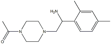 2-(4-acetylpiperazin-1-yl)-1-(2,4-dimethylphenyl)ethanamine 化学構造式