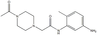 2-(4-acetylpiperazin-1-yl)-N-(5-amino-2-methylphenyl)acetamide 结构式