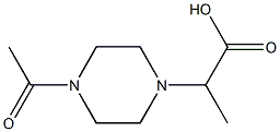 2-(4-acetylpiperazin-1-yl)propanoic acid 化学構造式