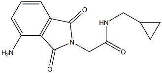 2-(4-amino-1,3-dioxo-2,3-dihydro-1H-isoindol-2-yl)-N-(cyclopropylmethyl)acetamide 化学構造式