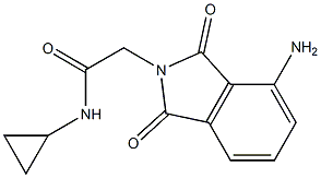 2-(4-amino-1,3-dioxo-2,3-dihydro-1H-isoindol-2-yl)-N-cyclopropylacetamide 结构式