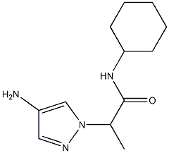 2-(4-amino-1H-pyrazol-1-yl)-N-cyclohexylpropanamide Structure