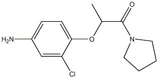 2-(4-amino-2-chlorophenoxy)-1-(pyrrolidin-1-yl)propan-1-one 化学構造式