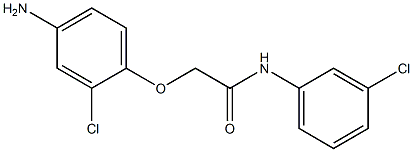 2-(4-amino-2-chlorophenoxy)-N-(3-chlorophenyl)acetamide 化学構造式